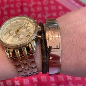 Michael Kors Bangle Bracelet Cuff In Rose Gold